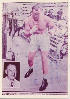 Jack Sharkey † 1994 USA Weltmeister 1932 Boxen  Autogramm 13 x 18 cm Foto original signiert 