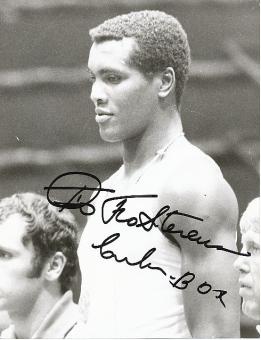 Teofilo Stevenson † 2012 Kuba Weltmeister + 3 x Olympiasieger Boxen  Autogramm 17 x 21 cm Foto original signiert 