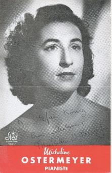 Micheline Ostermeyer † 2001  Frankreich  Pianistin  Musik  & Olympiasiegerin 1948  Leichtathletik  13 x 21 cm Konzert Programm Heft Autogramm original signiert 