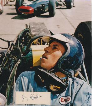Jim Clark † 1968  GB   Formel 1  Auto Motorsport  Autogramm  Karte original signiert 