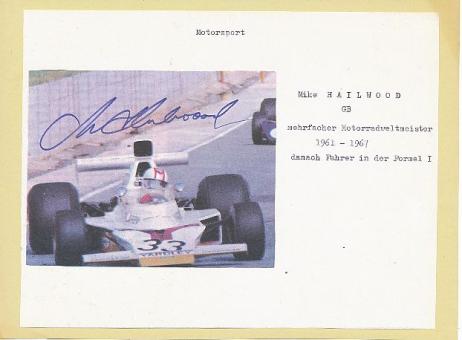 Mike Hailwood † 1981  Formel 1 & Motorrad  Auto Motorsport  Autogramm Bild original signiert 