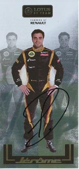 Jerome D’Ambrosio   Lotus   Formel 1  Auto Motorsport  Autogrammkarte  original signiert 