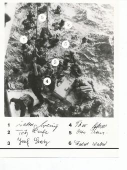 Rettung der „Bismarck“-Überlebenden (1941) Militär Autogramm 19 x 25 cm Foto Druck signiert 