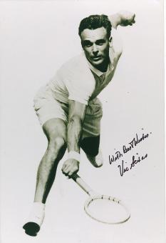 Vic Seixas  USA  Tennis Autogramm 30 x 20 cm Foto original signiert 