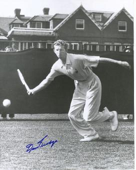 Don Budge † 2000 USA  Tennis Autogramm 25 x 20 cm Foto original signiert 