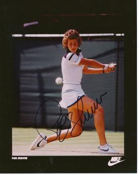 Pam Shriver  USA  Tennis Autogramm 25 x 20 cm Foto original signiert 