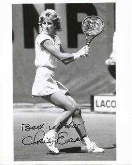 Chris Evert  USA  Tennis Autogramm 25 x 20 cm Foto original signiert 