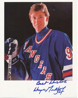 Wayne Gretzky  New York Rangers   Eishockey 20 x 25 cm Autogrammkarte  original signiert 