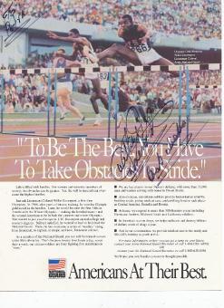 Willie Davenport † 2002 USA Olympiasieger 1968   Leichtathletik  30 x 20 cm Autogrammkarte original signiert 