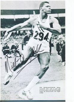 Milt Campbell † 2012  USA  Leichtathletik  Autogramm Karte original signiert 