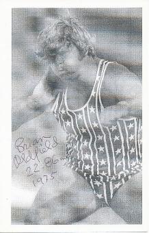 Brian Oldfield † 2017  USA  Leichtathletik  14 x 22 cm Autogrammkarte original signiert 