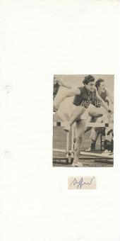 Irina Press † 2004 Rußland Olympiasiegerin 1960 + 1964   Leichtathletik  Autogramm Blatt original signiert 