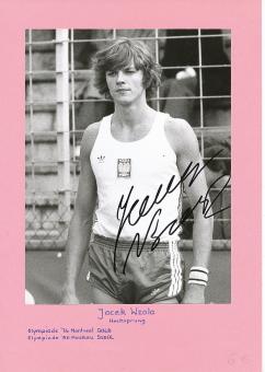 Jacek Wszola   Polen  Leichtathletik  Autogramm 17 x 22 cm Foto  original signiert 