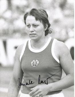 Renate Stecher   DDR  Leichtathletik  Autogramm 17 x 21 cm Foto  original signiert 
