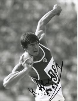 Mykola Awilow Rußland  Leichtathletik  Autogramm 17 x 21 cm Foto  original signiert 