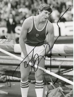 Sergej Bubka Rußland  Leichtathletik  Autogramm 17 x 21 cm Foto  original signiert 