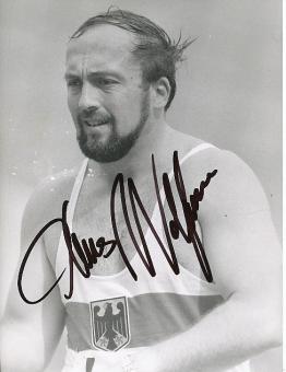 Klaus Wolfermann  Leichtathletik  Autogramm 17 x 21 cm Foto  original signiert 