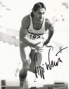 Siggi Wentz  Leichtathletik  Autogramm 17 x 21 cm Foto  original signiert 