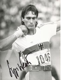 Siggi Wentz  Leichtathletik  Autogramm 17 x 21 cm Foto  original signiert 