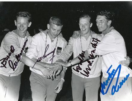 Martin Lauer,Walter Mahlendorf,Bernd Cullmann,Armin Hary  Leichtathletik  Autogramm 17 x 21 cm Foto  original signiert 