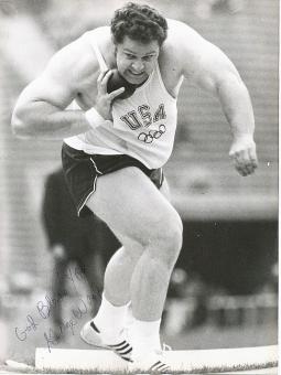 George Woods † 2022 USA  Leichtathletik  Autogramm 18 x 24 cm Foto  original signiert 