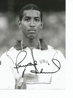 Renaldo Nehemiah  USA  Leichtathletik  Autogramm 16 x 22 cm Foto  original signiert 