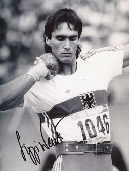 Siggi Wentz  Leichtathletik  Autogramm 20 x 27 cm Foto  original signiert 