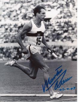 Martin Lauer † 2019  Leichtathletik  Autogramm 27 x 20 cm Foto  original signiert 