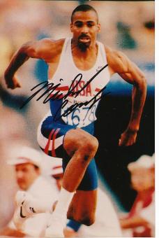 Mike Conley   Leichtathletik  Autogramm 27 x 18 cm Foto  original signiert 