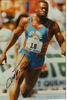 Leroy Burrell   USA   Leichtathletik  Autogramm 27 x 18 cm Foto  original signiert 