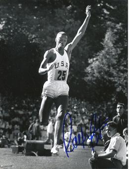 Ralph Boston † 2023 USA   Leichtathletik  Autogramm 21 x 16 cm Foto  original signiert 