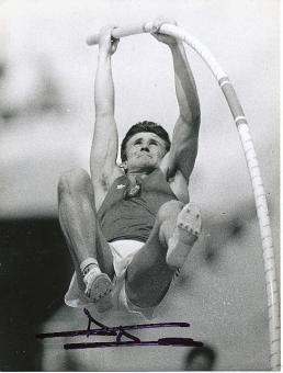 Sergej Bubka Ukraine  Leichtathletik  Autogramm 16 x 21 cm Foto  original signiert 
