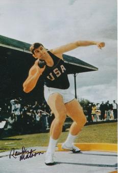 Randy Matson USA  Leichtathletik  Autogramm 30 x 20 cm Foto  original signiert 