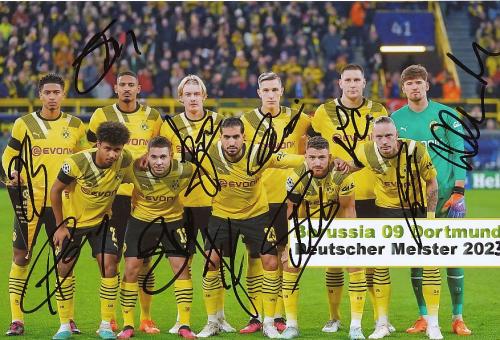 Borussia Dortmund  Mannschaftsfoto Fußball original signiert 