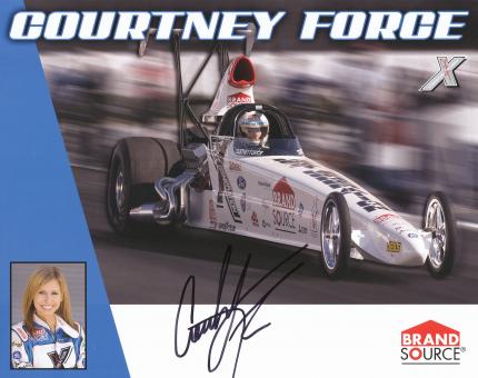 Courtney Force  Dragster Auto Motorsport Autogrammkarte original signiert 