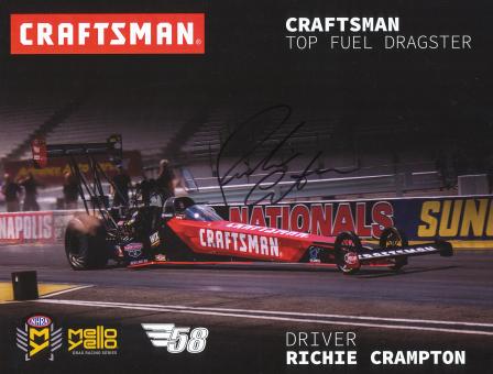 Richie Crampton  Dragster Auto Motorsport Autogrammkarte original signiert 