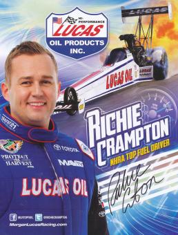 Richie Crampton  Dragster Auto Motorsport Autogrammkarte original signiert 