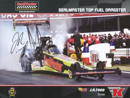 JR Todd  Dragster Auto Motorsport Autogrammkarte original signiert 