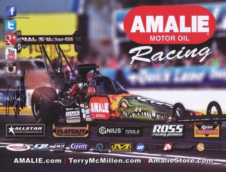 Terry McMillen  Dragster Auto Motorsport Autogrammkarte original signiert 