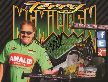 Terry McMillen  Dragster Auto Motorsport Autogrammkarte original signiert 