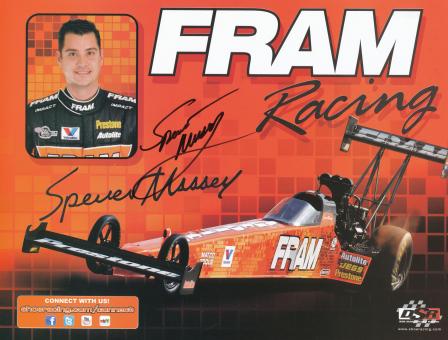 Spencer Massey  Dragster Auto Motorsport Autogrammkarte original signiert 