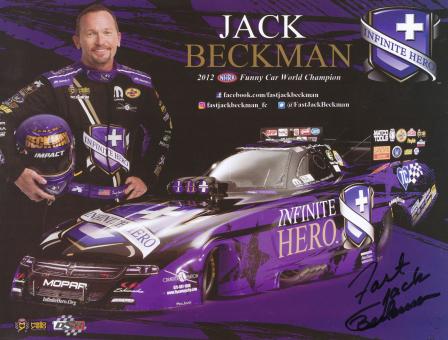 Jack Beckmann  USA  Auto Motorsport Autogrammkarte original signiert 