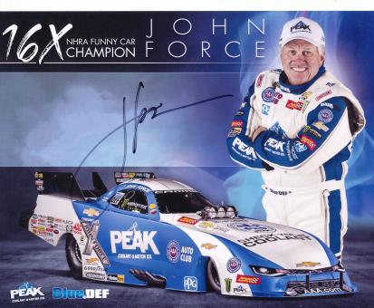 John Force  Chevrolet  Auto Motorsport Autogrammkarte original signiert 