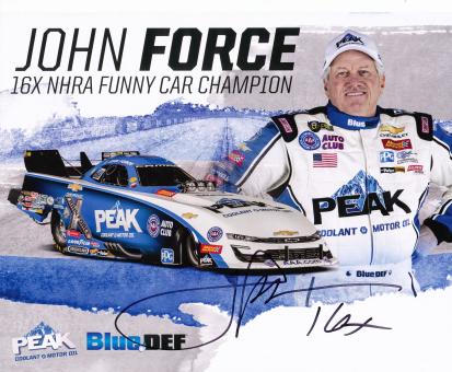 John Force  Chevrolet  Auto Motorsport Autogrammkarte original signiert 
