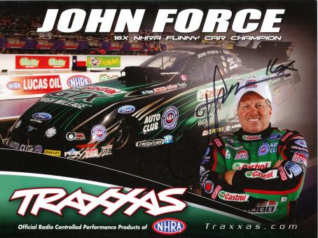 John Force  Ford  Auto Motorsport Autogrammkarte original signiert 