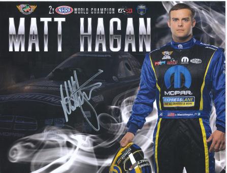 Matt Hagan  USA  Auto Motorsport Autogrammkarte original signiert 