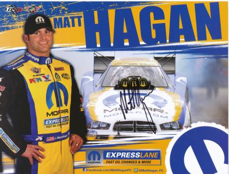 Matt Hagan  USA  Auto Motorsport Autogrammkarte original signiert 