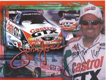 John Force  USA  Auto Motorsport Autogrammkarte original signiert 