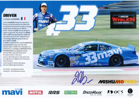 Lucas Lasserre  NASCAR  USA  Auto Motorsport Autogrammkarte original signiert 