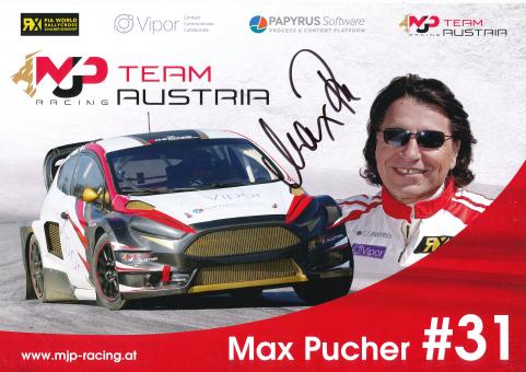 Max Pucher  Auto Motorsport Autogrammkarte original signiert 